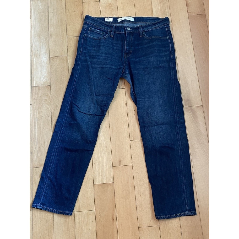 Gap 1969 Best Girlfriend Jeans Womens 28 Blue Stretch Selvedge Dark Wash Denim